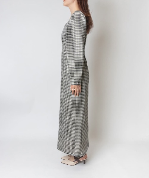 RANDA（ランダ）の「タックショルダーIラインワンピース（ワンピース・レディース・チェック/ブラウン/グレー・0/1）」の21枚目の写真