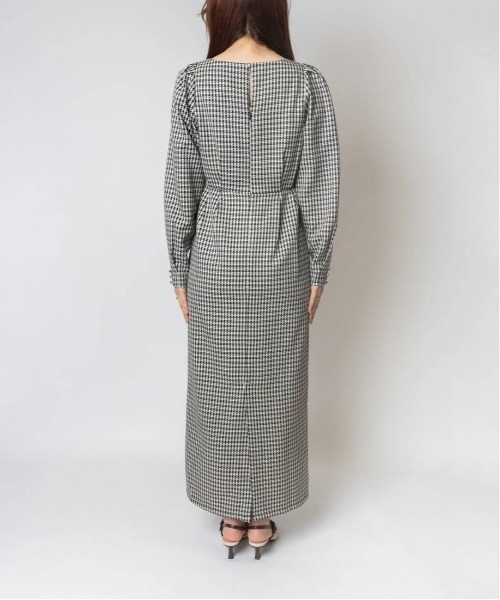 RANDA（ランダ）の「タックショルダーIラインワンピース（ワンピース・レディース・チェック/ブラウン/グレー・0/1）」の5枚目の写真