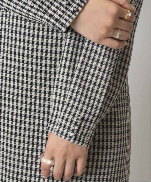 RANDA（ランダ）の「タックショルダーIラインワンピース（ワンピース・レディース・チェック/ブラウン/グレー・0/1）」の11枚目の写真
