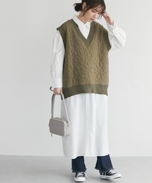 Green　Parks | イージーケア 衿付きロングシャツ(ワンピース)