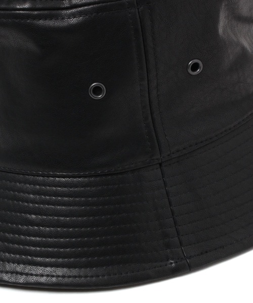 niko and...（ニコアンド）の「[抗菌防臭]フェイクレザーバケットハット（ハット・メンズ・ブラック・FREE）」の4枚目の写真