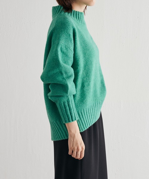 COLLAGE GALLARDAGALANTE（コラージュガリャルダガランテ）の「ボトムを選ばない/万能トップス/ハイネックニット/手洗い可（ニット/セーター・レディース・パープル/オフホワイト/イエロー/グリーン/モカ・FREE）」の20枚目の写真