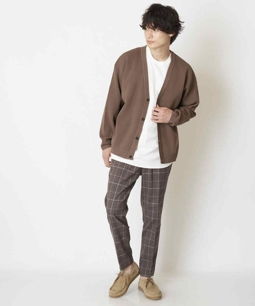 a.v.v（アーヴェヴェ）の「【ユニセックス】アゼアミワイドシルエットカーディガン（カーディガン/ボレロ・メンズ・チャコールグレー/ブルー/オレンジ/モカ・50/48/46/44）」の5枚目の写真