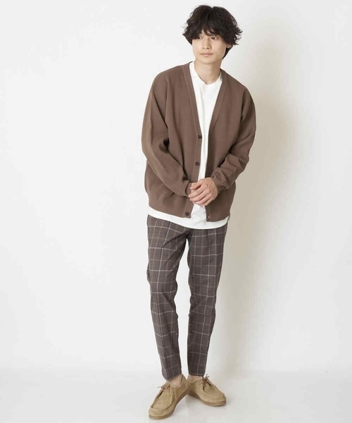 a.v.v（アーヴェヴェ）の「【ユニセックス】アゼアミワイドシルエットカーディガン（カーディガン/ボレロ・メンズ・チャコールグレー/ブルー/オレンジ/モカ・50/48/46/44）」の6枚目の写真