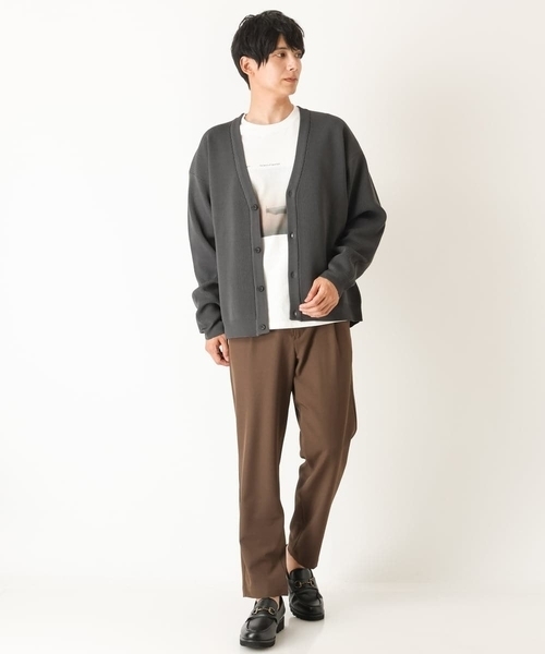 a.v.v（アーヴェヴェ）の「【ユニセックス】アゼアミワイドシルエットカーディガン（カーディガン/ボレロ・メンズ・チャコールグレー/ブルー/オレンジ/モカ・50/48/46/44）」の13枚目の写真