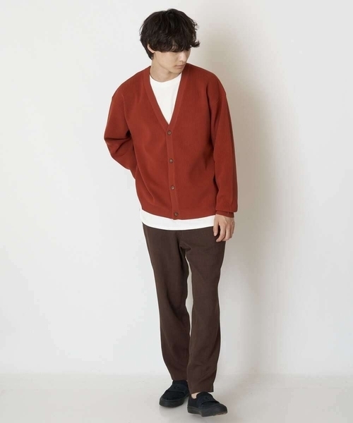 a.v.v（アーヴェヴェ）の「【ユニセックス】アゼアミワイドシルエットカーディガン（カーディガン/ボレロ・メンズ・チャコールグレー/ブルー/オレンジ/モカ・50/48/46/44）」の15枚目の写真