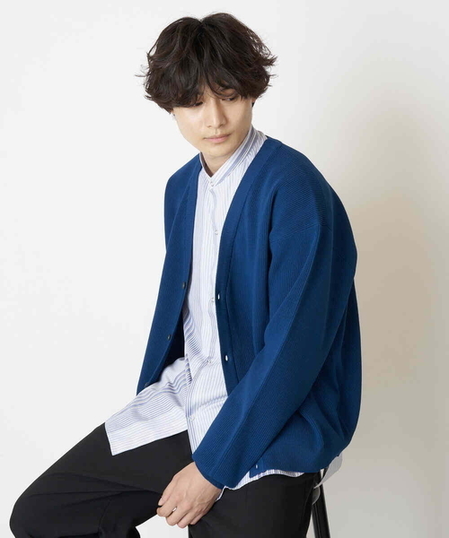 a.v.v（アーヴェヴェ）の「【ユニセックス】アゼアミワイドシルエットカーディガン（カーディガン/ボレロ・メンズ・チャコールグレー/ブルー/オレンジ/モカ・50/48/46/44）」の19枚目の写真