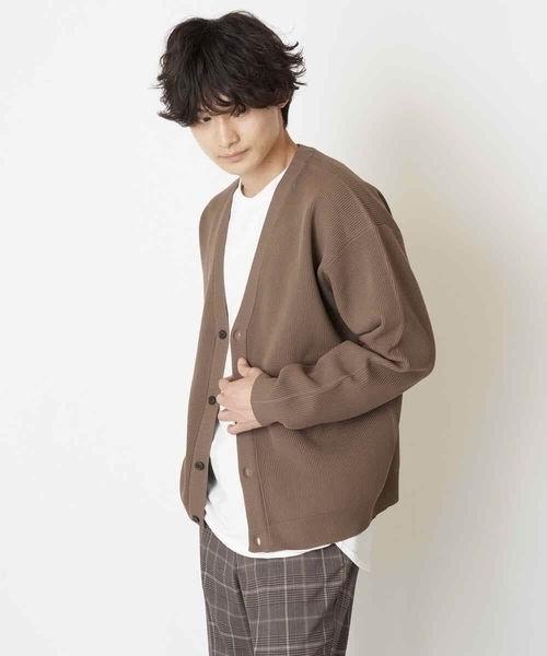 a.v.v（アーヴェヴェ）の「【ユニセックス】アゼアミワイドシルエットカーディガン（カーディガン/ボレロ・メンズ・チャコールグレー/ブルー/オレンジ/モカ・50/48/46/44）」の22枚目の写真