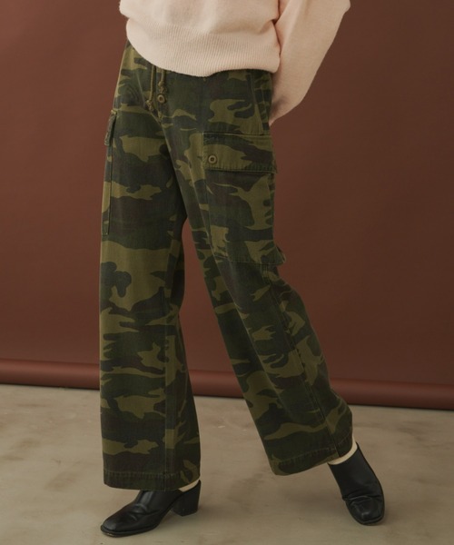 Unitage（ユニテージ）の「ミリタリーカーゴパンツ（カーゴパンツ・レディース・グリーン・SMALL/MEDIUM）」の2枚目の写真