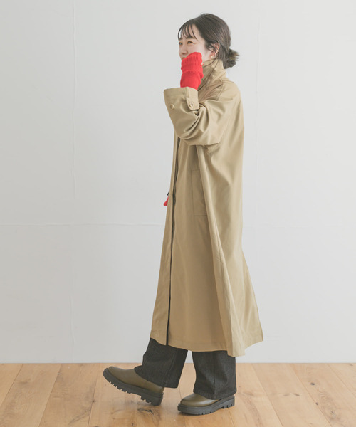 ITEMS URBANRESEARCH（アイテムズ アーバンリサーチ）の「2WAYステンカラーコート（ステンカラーコート・レディース・ベージュ/アイボリー・FREE）」の4枚目の写真