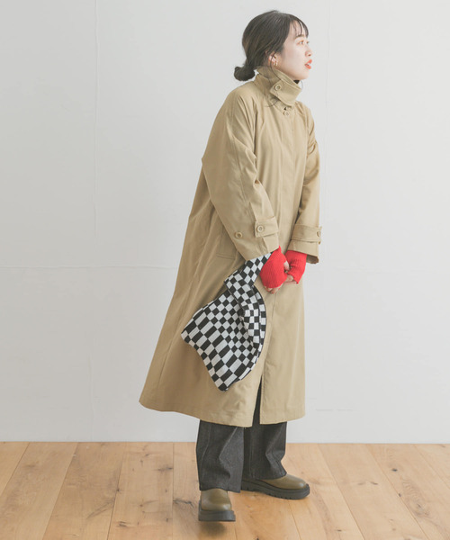 ITEMS URBANRESEARCH（アイテムズ アーバンリサーチ）の「2WAYステンカラーコート（ステンカラーコート・レディース・ベージュ/アイボリー・FREE）」の19枚目の写真