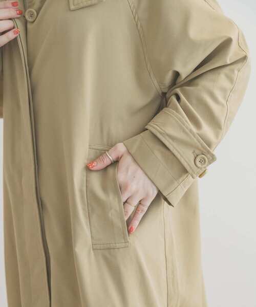ITEMS URBANRESEARCH（アイテムズ アーバンリサーチ）の「2WAYステンカラーコート（ステンカラーコート・レディース・ベージュ/アイボリー・FREE）」の20枚目の写真