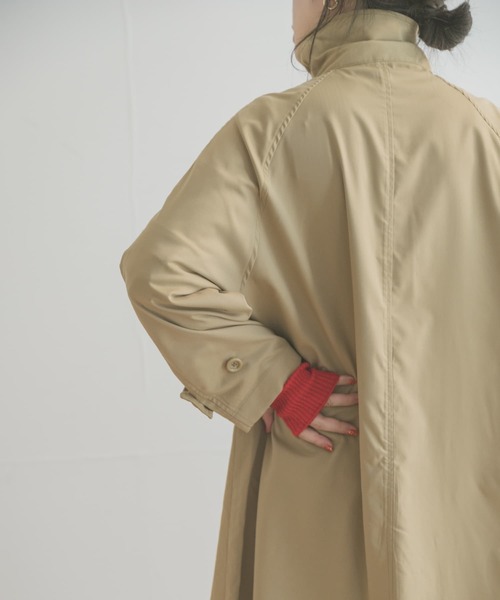 ITEMS URBANRESEARCH（アイテムズ アーバンリサーチ）の「2WAYステンカラーコート（ステンカラーコート・レディース・ベージュ/アイボリー・FREE）」の14枚目の写真