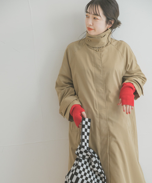 ITEMS URBANRESEARCH（アイテムズ アーバンリサーチ）の「2WAYステンカラーコート（ステンカラーコート・レディース・ベージュ/アイボリー・FREE）」の6枚目の写真