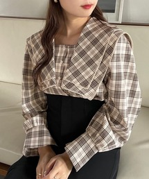 one after another NICE CLAUP | フレンチガーリーなスタイリングにおすすめ。ビックカラーブラウス(シャツ/ブラウス)