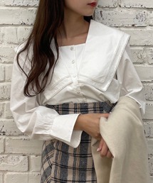 one after another NICE CLAUP | フレンチガーリーなスタイリングにおすすめ。ビックカラーブラウス(シャツ/ブラウス)