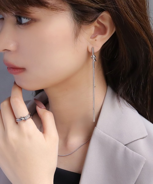 blackdia ocean(ブラックダイヤオーシャン)の「blackdia ocean 金属アレルギー対応 ストリングノットリング サージカルステンレス 316L(リング・レディース・シルバー/ゴールド・11号)」の15枚目の写真