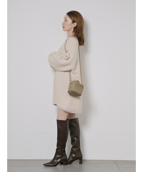 SNIDEL（スナイデル）の「ラクーンミニニットワンピース（ワンピース・レディース・アイボリー/ブラウン/ピンク/イエロー・FREE）」の11枚目の写真