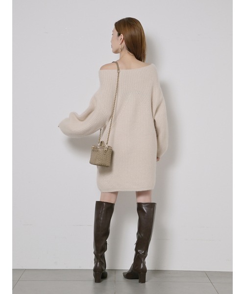 SNIDEL（スナイデル）の「ラクーンミニニットワンピース（ワンピース・レディース・アイボリー/ブラウン/ピンク/イエロー・FREE）」の12枚目の写真