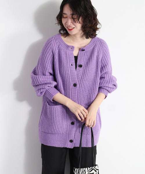 cepo(セポ)の「カラフルモヘアライクカーディガン(カーディガン/ボレロ・レディース・ピンク/オレンジ/ラベンダー・M)」の2枚目の写真