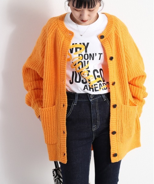 cepo(セポ)の「カラフルモヘアライクカーディガン(カーディガン/ボレロ・レディース・ピンク/オレンジ/ラベンダー・M)」の8枚目の写真