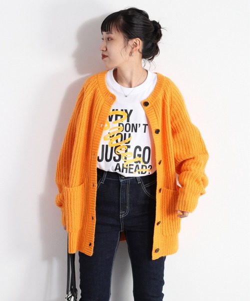 cepo(セポ)の「カラフルモヘアライクカーディガン(カーディガン/ボレロ・レディース・ピンク/オレンジ/ラベンダー・M)」の6枚目の写真