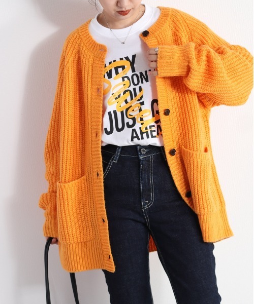 cepo(セポ)の「カラフルモヘアライクカーディガン(カーディガン/ボレロ・レディース・ピンク/オレンジ/ラベンダー・M)」の5枚目の写真