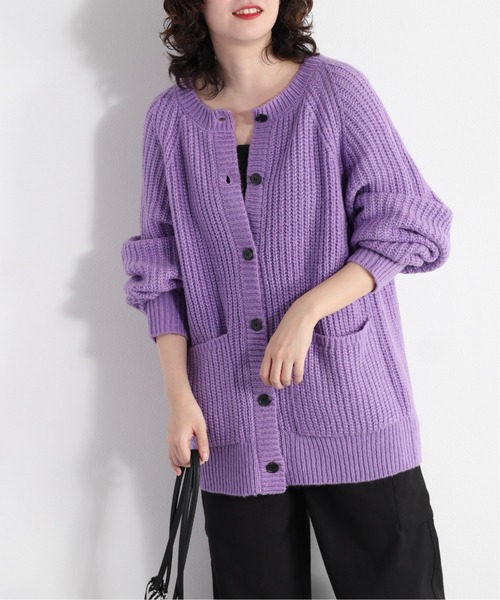 cepo(セポ)の「カラフルモヘアライクカーディガン(カーディガン/ボレロ・レディース・ピンク/オレンジ/ラベンダー・M)」の9枚目の写真