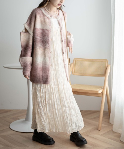 WEGO(ウィゴー)の「WEGO/マルチWAYグラデーションBIGカーディガン(カーディガン/ボレロ・レディース・ピンク/グリーン/グリーン系その他・FREE)」の21枚目の写真