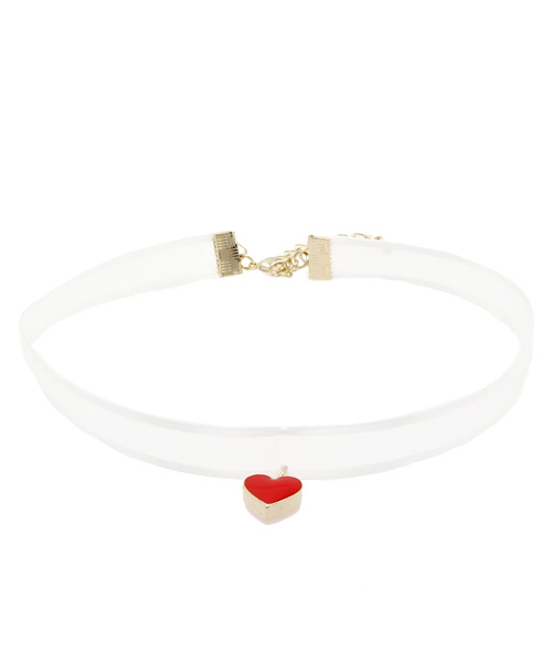 WEGO(ウィゴー)の「WEGO/ハートチョーカー(ネックレス・レディース・パープル/ピンク/レッド・FREE)」の3枚目の写真