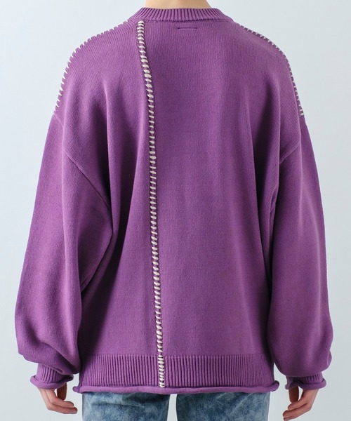 improves（インプローブス）の「【improves】ハンドステッチ クルーネック ニット（ニット/セーター・メンズ・ホワイト/ターコイズブルー/ブラック/パープル・LARGE/MEDIUM）」の16枚目の写真