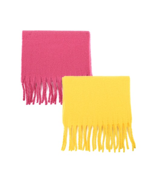 Narcissus（ナルシス）の「【Narcissus】カラーマフラー（マフラー・レディース・イエロー/ピンク・FREE）」の3枚目の写真