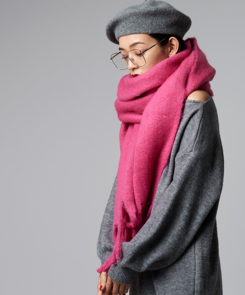 Narcissus（ナルシス）の「【Narcissus】カラーマフラー（マフラー・レディース・イエロー/ピンク・FREE）」の10枚目の写真