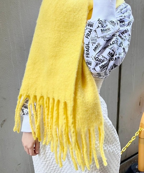 Narcissus（ナルシス）の「【Narcissus】カラーマフラー（マフラー・レディース・イエロー/ピンク・FREE）」の13枚目の写真