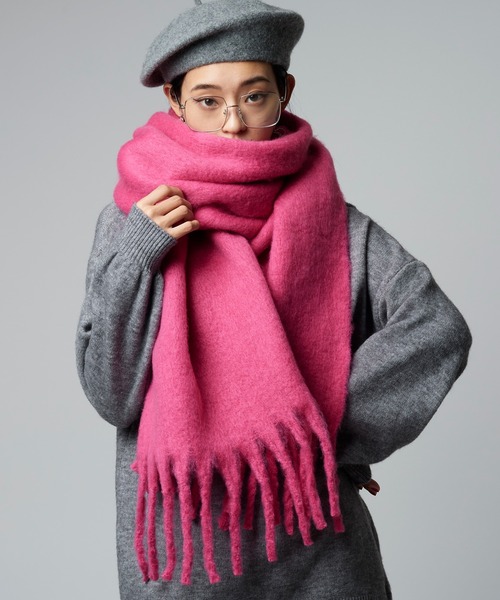 Narcissus（ナルシス）の「【Narcissus】カラーマフラー（マフラー・レディース・イエロー/ピンク・FREE）」の11枚目の写真