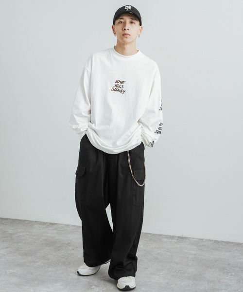 Ed Hardy(エドハーディー)の「エドハーディー オーバーサイズ グラフィックプリントロンT(Tシャツ/カットソー・メンズ・ダークグリーン/ブラック/ホワイト/パープル/ホワイト系/ブラック系・M/L)」の10枚目の写真