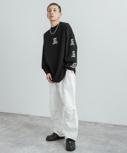 Ed Hardy(エドハーディー)の「エドハーディー オーバーサイズ グラフィックプリントロンT(Tシャツ/カットソー・メンズ・ダークグリーン/ブラック/ホワイト/パープル/ホワイト系/ブラック系・M/L)」の18枚目の写真