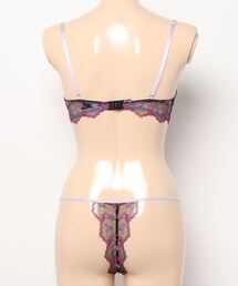 ラヴィジュール パープル花柄ブラジャーソングショーツセット Ravijour（ラヴィジュール）の「フラワーソング ブラレット ブラ