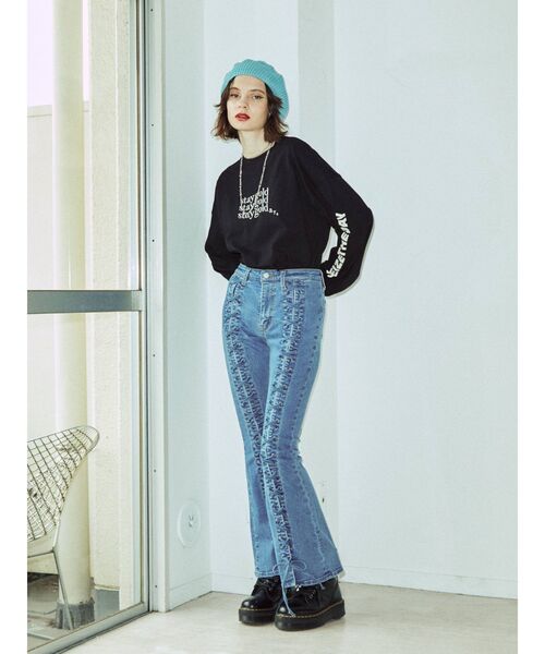 jouetie（ジュエティ）の「ミニロゴロンT（Tシャツ/カットソー・レディース・オフホワイト/ブラック・MEDIUM）」の9枚目の写真