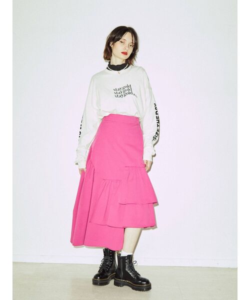 jouetie（ジュエティ）の「ミニロゴロンT（Tシャツ/カットソー・レディース・オフホワイト/ブラック・MEDIUM）」の15枚目の写真