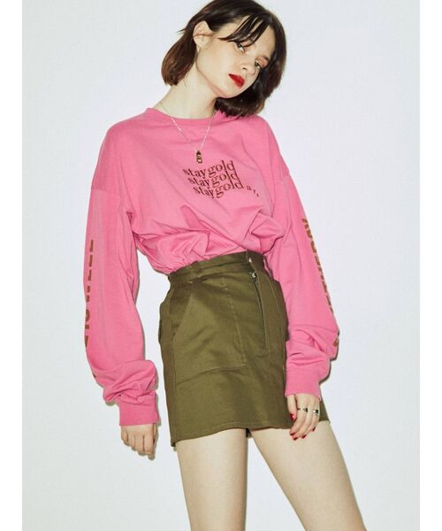 jouetie（ジュエティ）の「ミニロゴロンT（Tシャツ/カットソー・レディース・オフホワイト/ブラック・MEDIUM）」の19枚目の写真