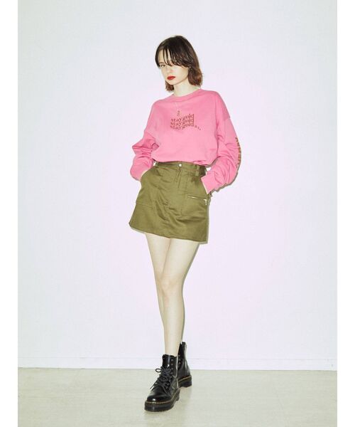 jouetie（ジュエティ）の「ミニロゴロンT（Tシャツ/カットソー・レディース・オフホワイト/ブラック・MEDIUM）」の22枚目の写真