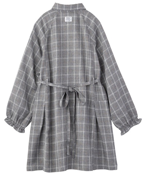 MILKFED.（ミルクフェド）の「PLAID TUNIC SHIRT（シャツ/ブラウス・レディース・ベージュ/ライトパープル/グレー・ONE SIZE）」の4枚目の写真