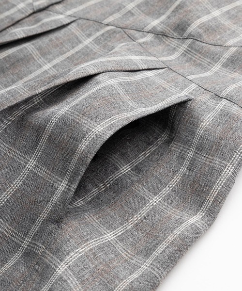 MILKFED.（ミルクフェド）の「PLAID TUNIC SHIRT（シャツ/ブラウス・レディース・ベージュ/ライトパープル/グレー・ONE SIZE）」の7枚目の写真