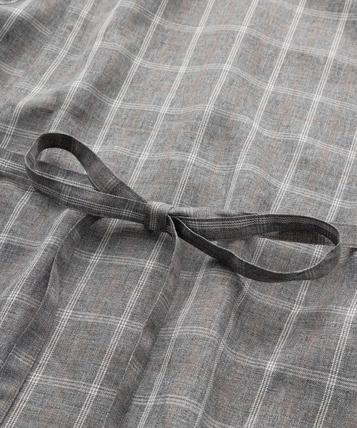 MILKFED.（ミルクフェド）の「PLAID TUNIC SHIRT（シャツ/ブラウス・レディース・ベージュ/ライトパープル/グレー・ONE SIZE）」の10枚目の写真