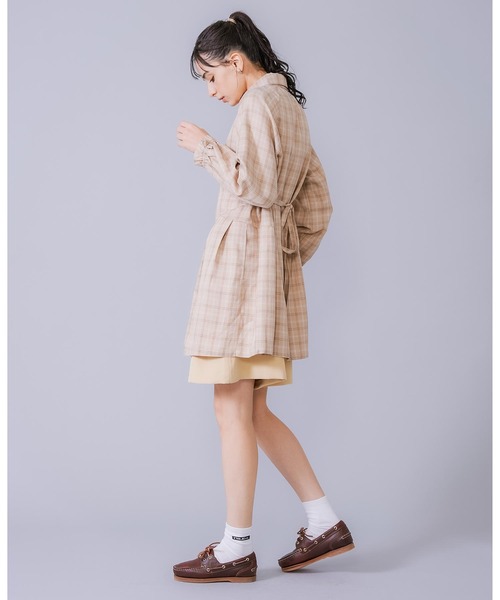 MILKFED.（ミルクフェド）の「PLAID TUNIC SHIRT（シャツ/ブラウス・レディース・ベージュ/ライトパープル/グレー・ONE SIZE）」の12枚目の写真