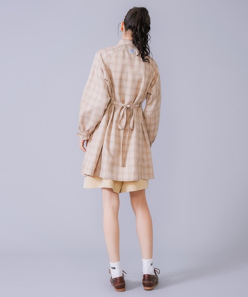 MILKFED.（ミルクフェド）の「PLAID TUNIC SHIRT（シャツ/ブラウス・レディース・ベージュ/ライトパープル/グレー・ONE SIZE）」の13枚目の写真