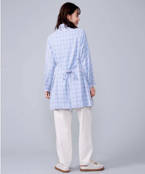 MILKFED.（ミルクフェド）の「PLAID TUNIC SHIRT（シャツ/ブラウス・レディース・ベージュ/ライトパープル/グレー・ONE SIZE）」の17枚目の写真