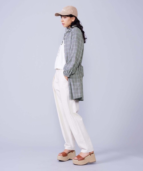 MILKFED.（ミルクフェド）の「PLAID TUNIC SHIRT（シャツ/ブラウス・レディース・ベージュ/ライトパープル/グレー・ONE SIZE）」の18枚目の写真