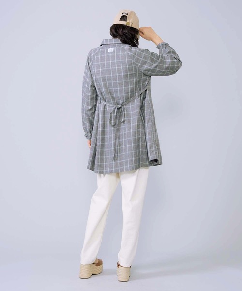 MILKFED.（ミルクフェド）の「PLAID TUNIC SHIRT（シャツ/ブラウス・レディース・ベージュ/ライトパープル/グレー・ONE SIZE）」の19枚目の写真